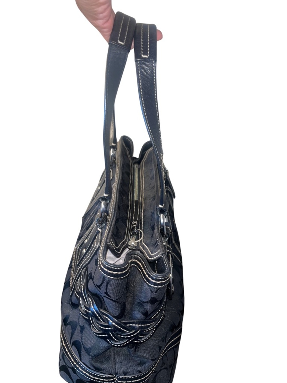 Coach Signature Soho Satchel Shoulder Bag - Picture 7 of 10